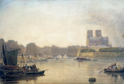 Notre Dame, Pariisi, 1800-luku tekijältä Frederick Nash