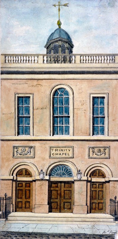 Trinity Chapel, Conduit Street, Westminster, Lontoo, 1801. tekijältä Frederick Nash