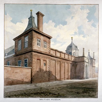 Näkymä British Museumista, Bloomsbury, Lontoo, c1807 tekijältä Frederick Nash