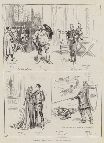 Shaksperen Henrik IV, osa I Haymarket-teatterissa tekijältä Frederick Pegram