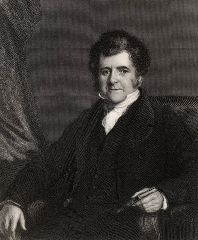 Richard Bright, kaiverrettu H. Cock, "The National Portrait Gallery, Volume I", julkaistu noin 1820 tekijältä Frederick Richard Say