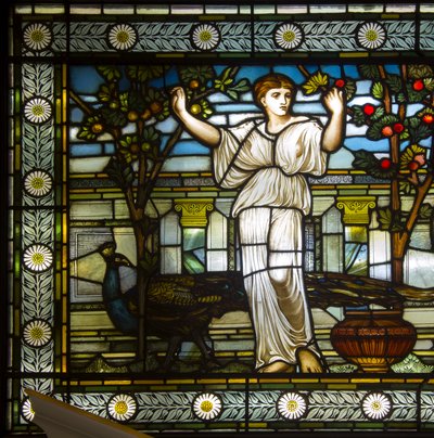 London, Thomas Goode Showroom, South Audley Street, GE Cooke, iniuugnay kay Frederick Vincent Hart (1843-1914), Classical Maidens In A Garden, 1876finn tekijältä Frederick Vincent Hart