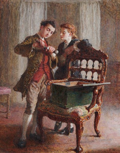 Salikohtaus vaikuttavalla avoimella nojatuolilla tekijältä Frederick Walker