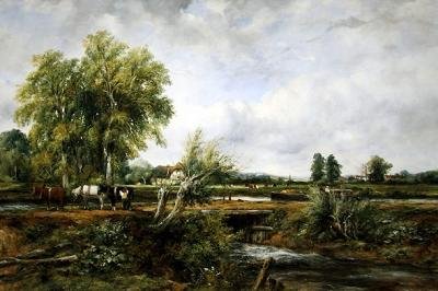 Lukkoportti lähellä kylää (öljy kankaalle) tekijältä Frederick Waters Watts