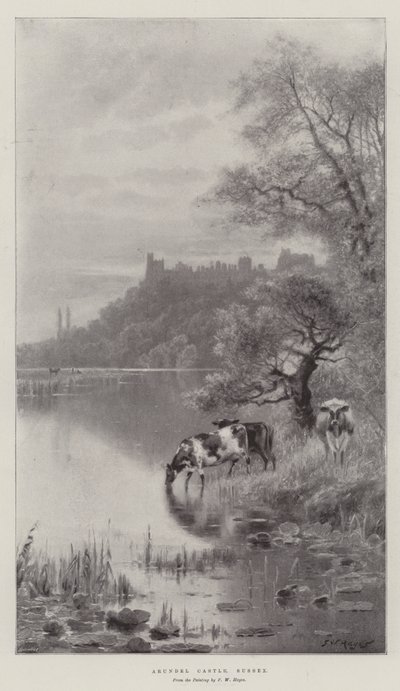 Arundelin linna, Sussex tekijältä Frederick William Hayes
