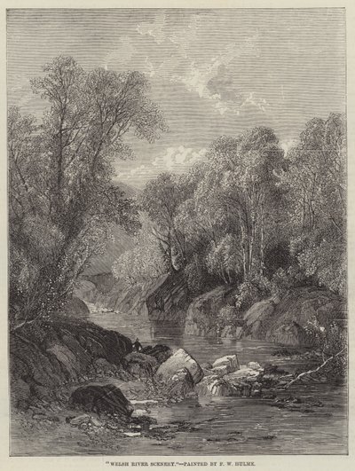 Walesin joen maisema tekijältä Frederick William Hulme