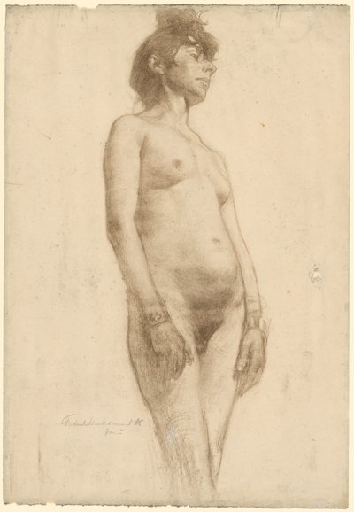 Alaston nainen seisomassa, 1885. tekijältä Frederick William MacMonnies