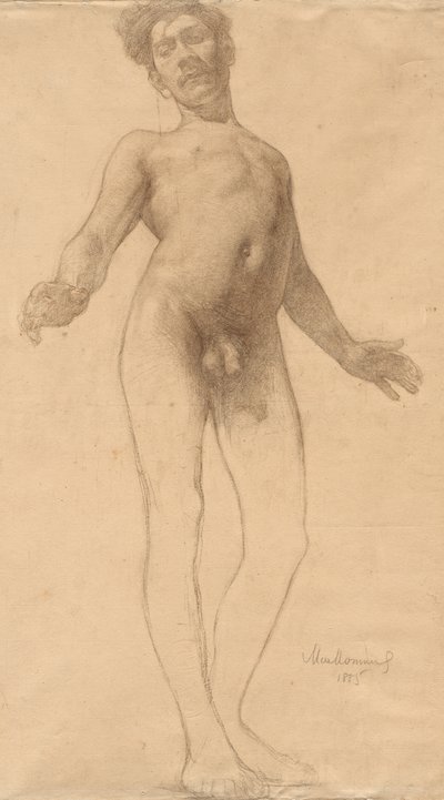 Seisova miesalaston kuva, 1885. tekijältä Frederick William MacMonnies