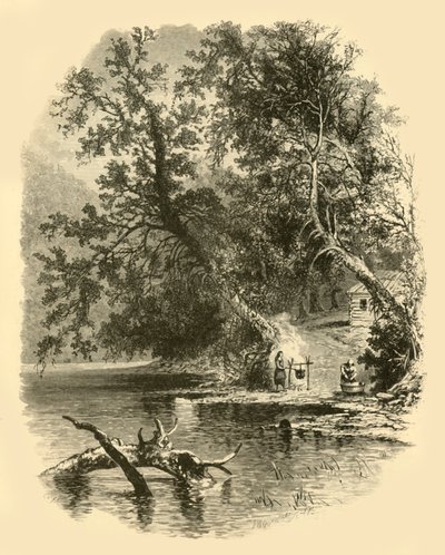 "Susquehannan pohjoinen haara, Hunlocks", 1874. tekijältä Frederick William Quartley