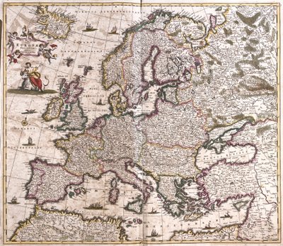 Euroopan kartta (etsaus tekijältä Frederick de Wit