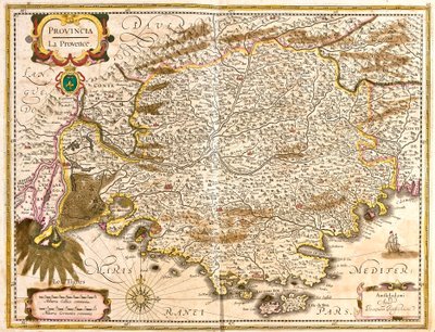 Provencen kartta (Ranska) (etsaus tekijältä Frederick de Wit