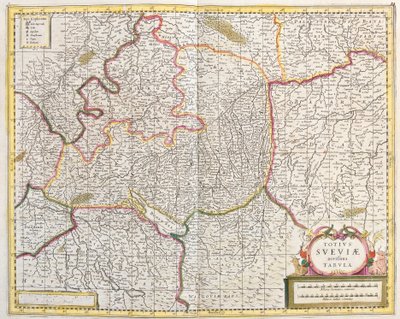 Swabian kartta (Saksa) (etsaus tekijältä Frederick de Wit