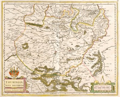 Thüringenin kartta (Saksa) (etsaus tekijältä Frederick de Wit