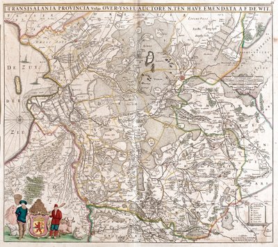 Transilvanian maakunnan kartta (Romania) (etsaus tekijältä Frederick de Wit