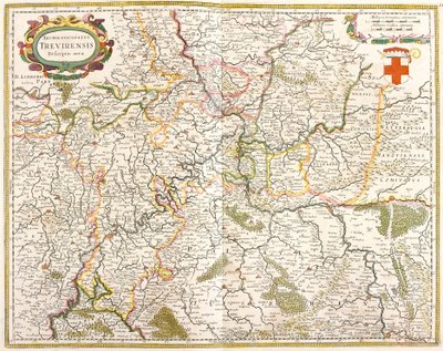Kartta Trevesin arkkitehtuurista (Saksa) (etsaus tekijältä Frederick de Wit