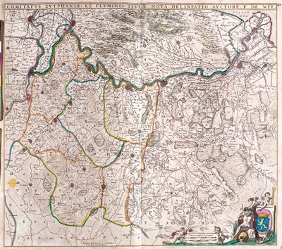 Zutphenin kreivin kartta (Saksa) (etsaus tekijältä Frederick de Wit