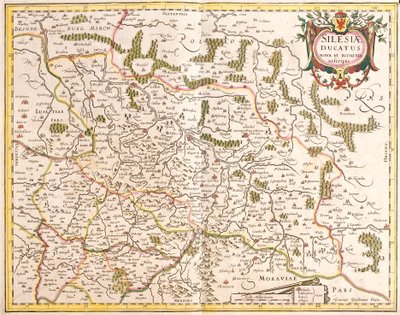 Sleesian herttuakunnan kartta (Saksa ja Tšekki) (etsaus tekijältä Frederick de Wit