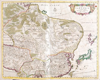 Tartaren alueen kartta (Venäjä ja Kiina) (etsaus tekijältä Frederick de Wit