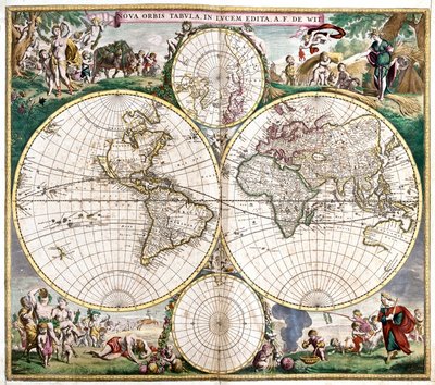 Planisphere World (etsaus tekijältä Frederick de Wit