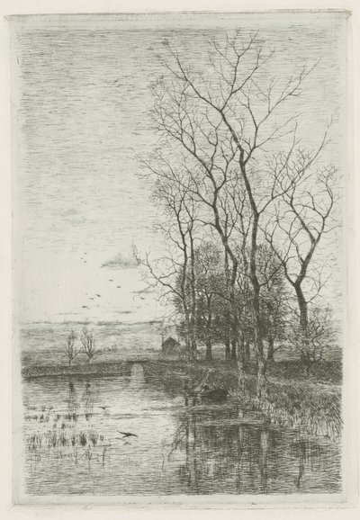 Pieni silta tekijältä Fredericus Jacobus van Rossum du Chattel (signed by artist)