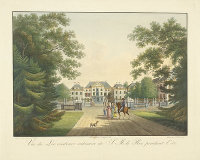 Näkymä Paleis het Loolle Vue du Loon tavallinen asuinpaikka S.M. le Roi pendent l