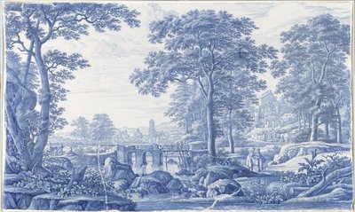 Plakki italialaisella maisemalla Plakki italialaisella maisemalla tekijältä Frederik van Frytom (attributed to)