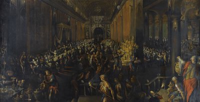 Belsassarin juhla 1596 tekijältä Frederik van Valckenborch