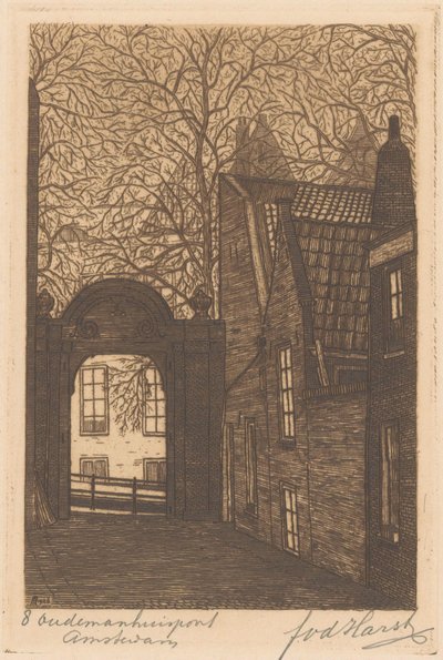 Oudemanhuispoort Amsterdamissa tekijältä Frederik van der Harst (signed by artist)