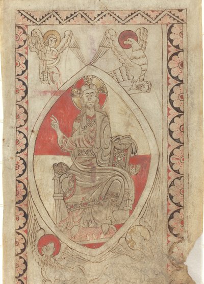 Kristus Majesteetissa [recto] tekijältä French 12th Century