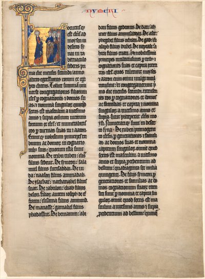 Mooses laskee Israelin lapset tekijältä French 13th Century