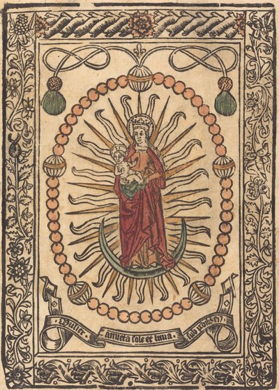Madonna ja lapsi ruusukorissa tekijältä French 15th Century