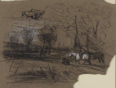 Ratsastaja maaseudulla tekijältä French 19th Century