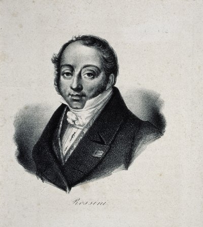 Muotokuva säveltäjä Gioachino Antonio Rossinista 1792-1868 tekijältä French Master