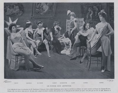 Näyttelijät Theater des Varietesin viherhuoneessa, Pariisissa (m/v kuva) tekijältä French Photographer