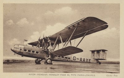 Avion Hengist Hendley sivu 42, tyyppi Paris-Lontoo tekijältä French Photographer
