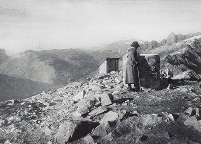 Buet, Aiguilles Rouges -vuorijono Breventistä katsottuna (s/w-kuva) tekijältä French Photographer