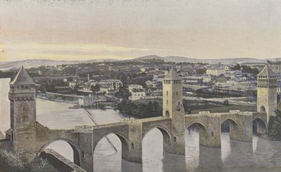 Cahors, Pont Valentre ja näkymä Lotin vasemmalle rannalle tekijältä French Photographer
