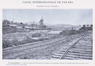 Panaman valtamertenvälinen kanava, Culebra Works (m/w kuva) tekijältä French Photographer