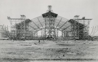 Galerie des Machinesin rakentaminen Exposition Universelle -tapahtumaa varten 1889 tekijältä French Photographer