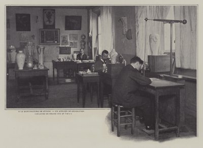 Sisustuspaja Sevresin posliinitehtaalla, Ranska (m/v kuva) tekijältä French Photographer