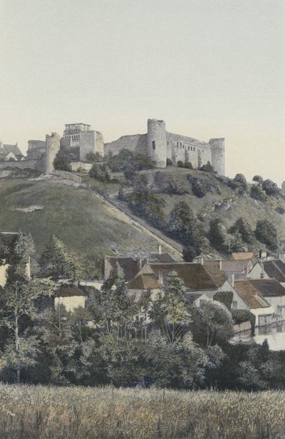 Druyes, Chateau, näkymä järveltä tekijältä French Photographer