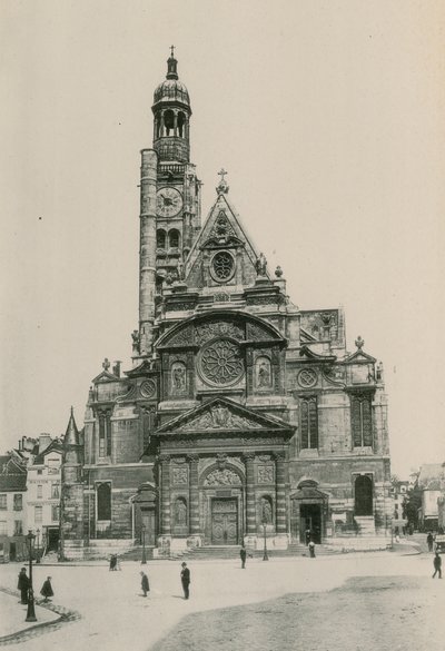 Eglise Saint-Etienne du Mont, St Etienne du Montin kirkko (syväpaino) (valokuvapaino) tekijältä French Photographer