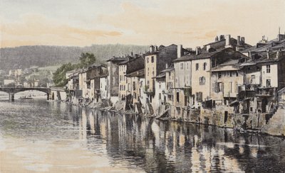 Epinal, Vanhoja taloja Quai Rualmenilillä, Moselin rannalla tekijältä French Photographer