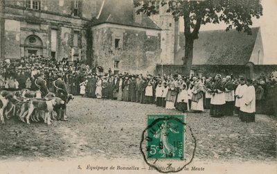 Bonnellesin miehistö - Meulen siunaus. Postikortti lähetetty 1913. tekijältä French Photographer
