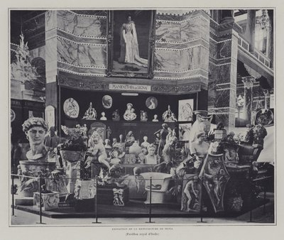Firenzen Signan tehtaan tuotteiden näyttely Exposition Universelle 1900 -näyttelyn italialaisessa paviljongissa Pariisissa (m/v kuva) tekijältä French Photographer