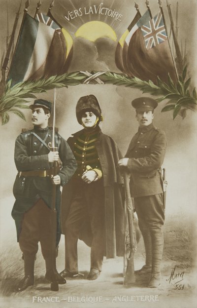 Ensimmäinen maailmansota, liitto Ranska - Belgia - Englanti, 1900-luku (kuva) tekijältä French Photographer