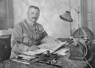 Kenraali Franchet dEsperey, liittoutuneiden armeijoiden komentaja Balkanilla, 1914-1919 tekijältä French Photographer