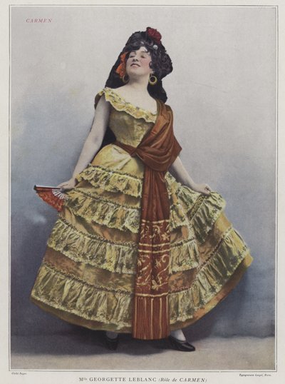 Georgette Leblanc Carmenina, 1899 (värikuva) tekijältä French Photographer