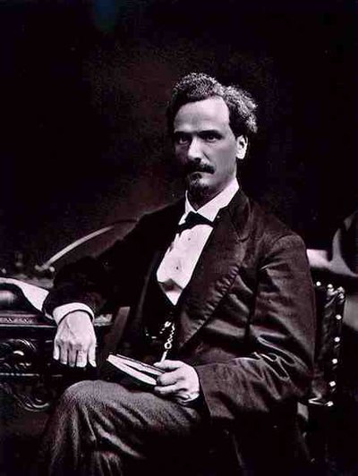 Henri Rochefort (1830-1913), Galerie Contemporainesta, n. 1874-78 (valkoinen kuva) tekijältä French Photographer