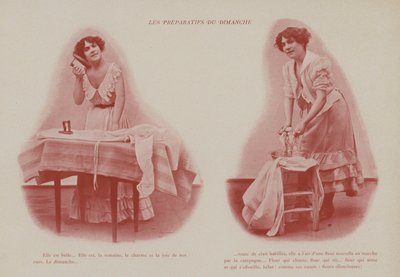 Kuvitus Petites Parisiennesille (eli nuoret työtytöt Pariisissa) (m/v kuva) tekijältä French Photographer
